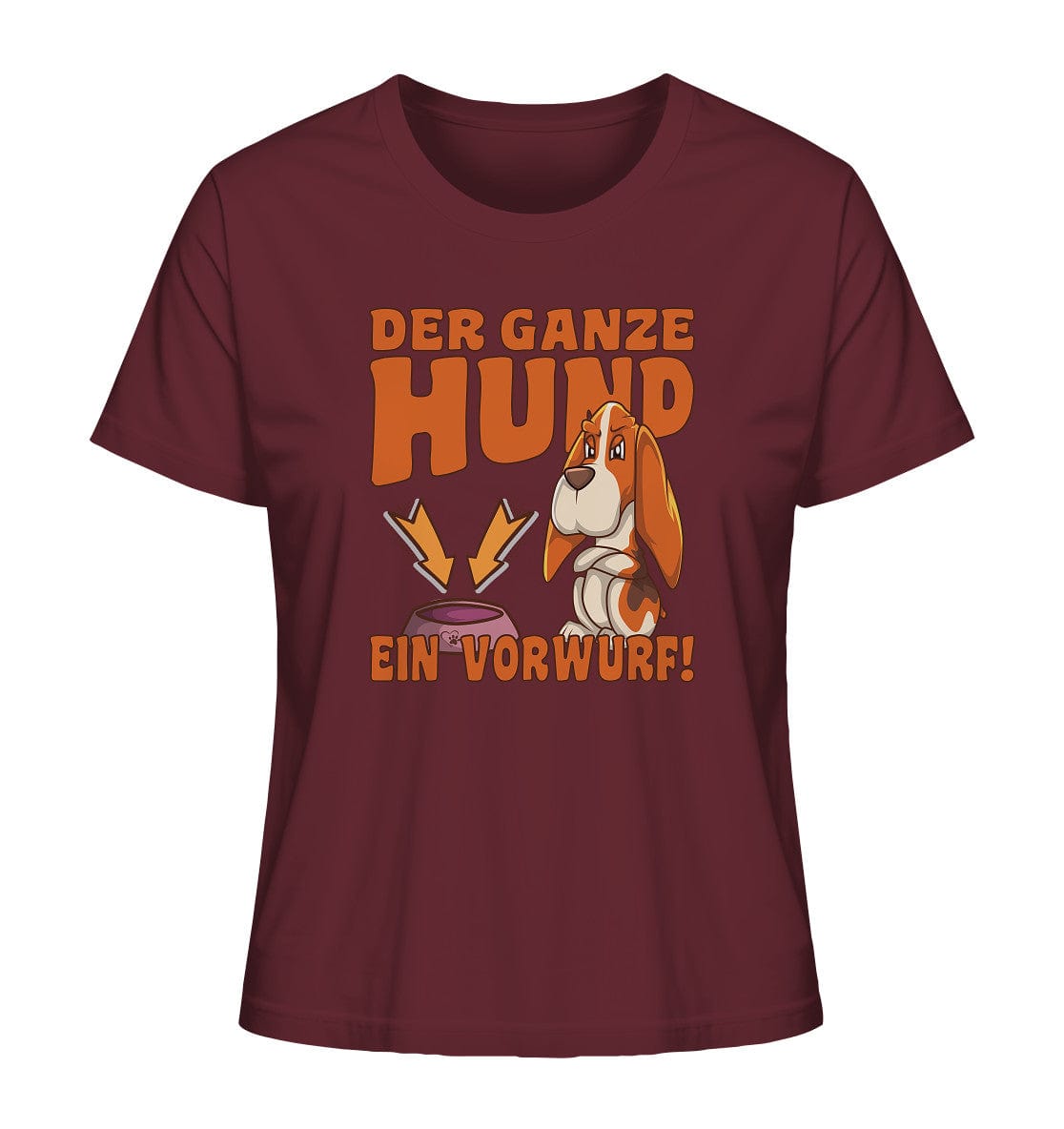 Jagdhund - Der ganze Hund ein Vorwurf - Ladies Organic Shirt Burgundy / XS