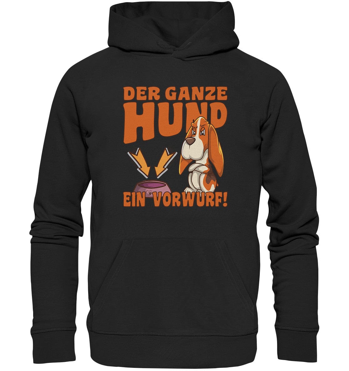 Jagdhund - Der ganze Hund ein Vorwurf - Organic Hoodie Black / XS