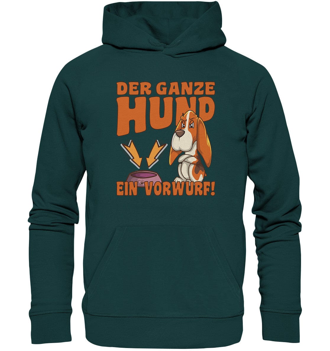 Jagdhund - Der ganze Hund ein Vorwurf - Organic Hoodie Glazed Green / XS