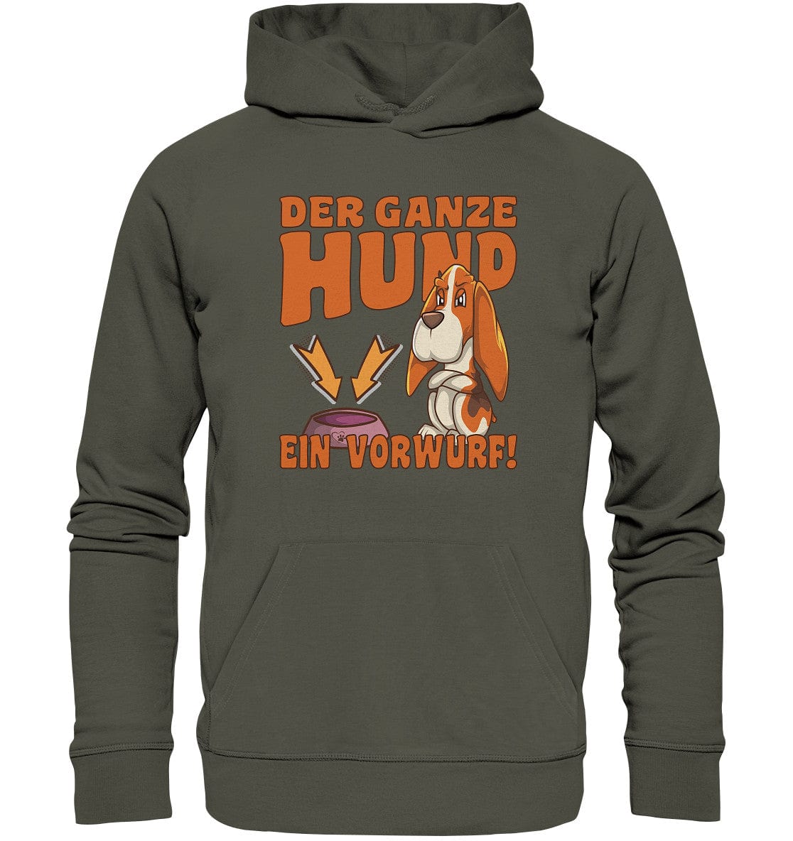 Jagdhund - Der ganze Hund ein Vorwurf - Organic Hoodie Khaki / XS