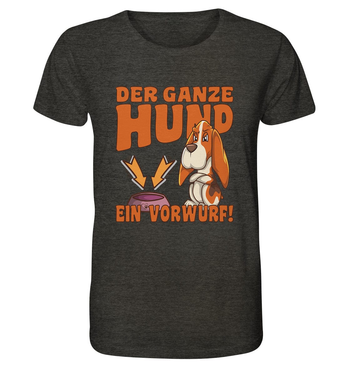 Jagdhund - Der ganze Hund ein Vorwurf - Organic Shirt Dark Heather Grey / XS