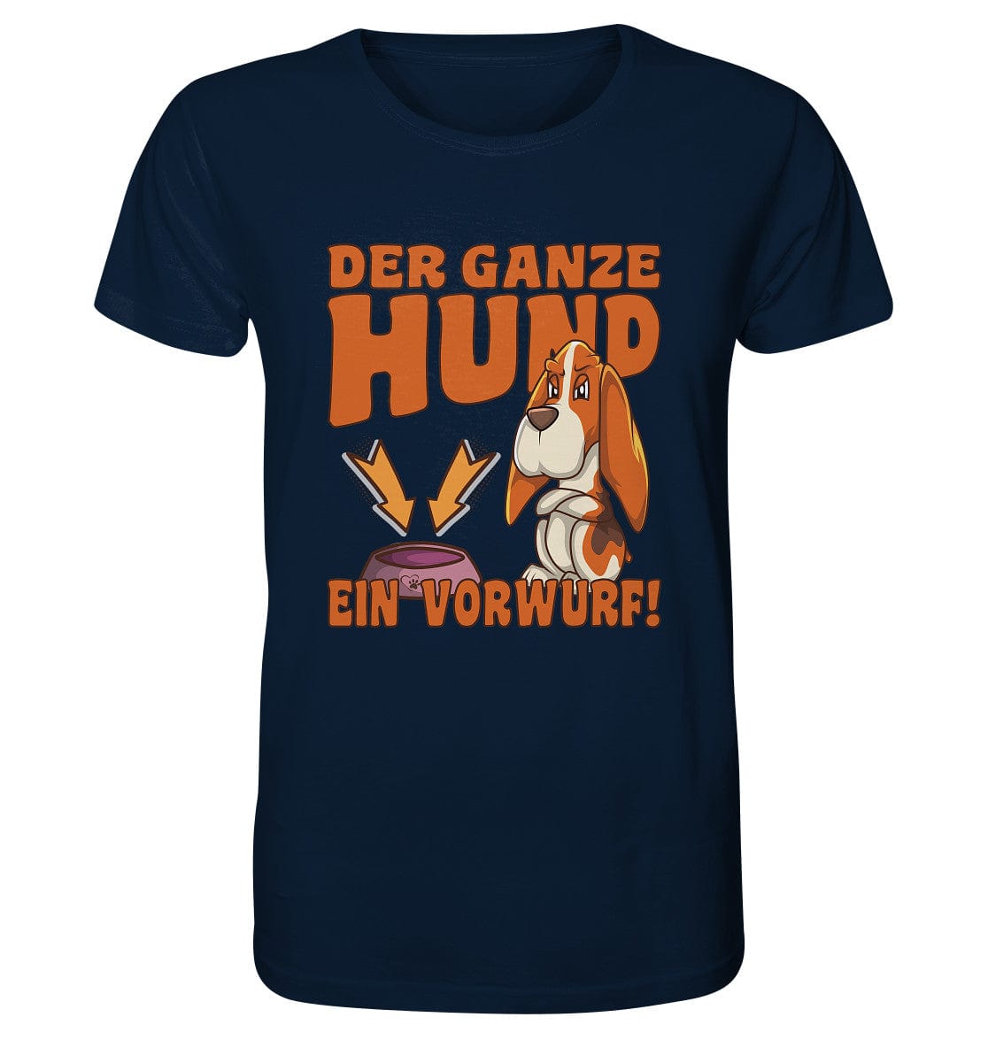 Jagdhund - Der ganze Hund ein Vorwurf - Organic Shirt French Navy / XS