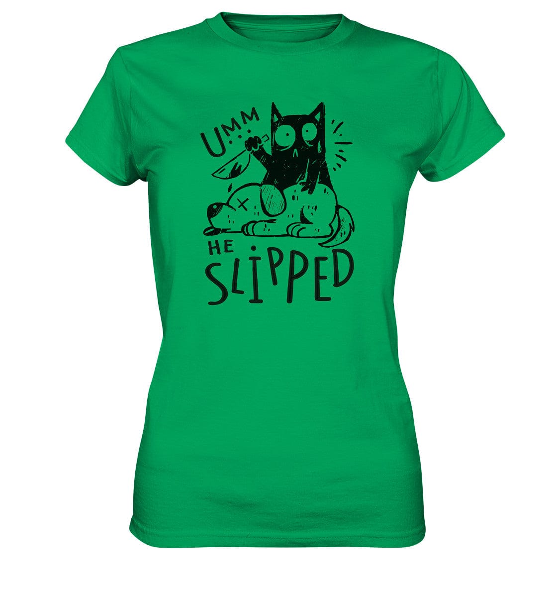 Katze tötet schlafenden Hund - Ladies Premium Shirt Kelly Green / XS