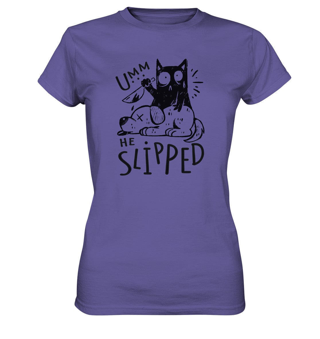 Katze tötet schlafenden Hund - Ladies Premium Shirt Millenial Lilac / XS
