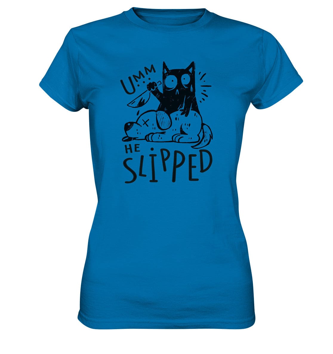 Katze tötet schlafenden Hund - Ladies Premium Shirt Royal Blue / XS