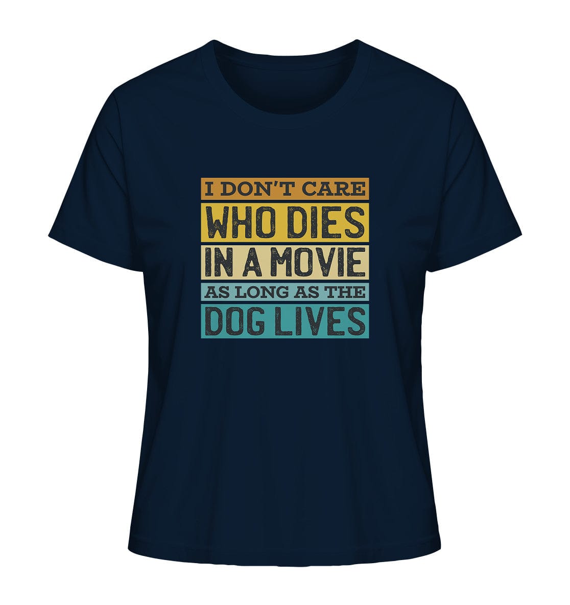 Kino meets Hund - I don't care who dies in a movie... - Ladies Organic Shirt French Navy / XS