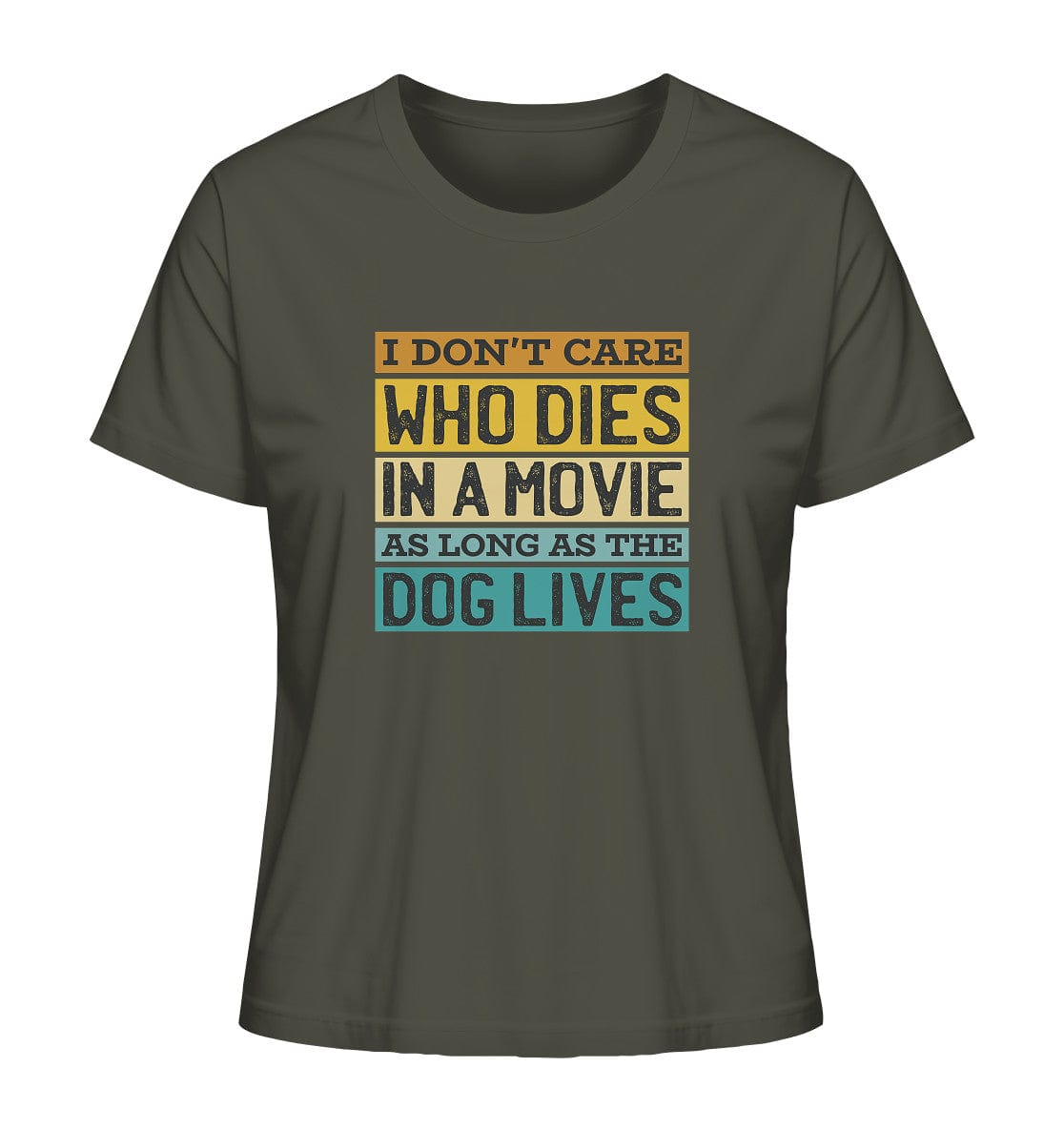 Kino meets Hund - I don't care who dies in a movie... - Ladies Organic Shirt Khaki / XS