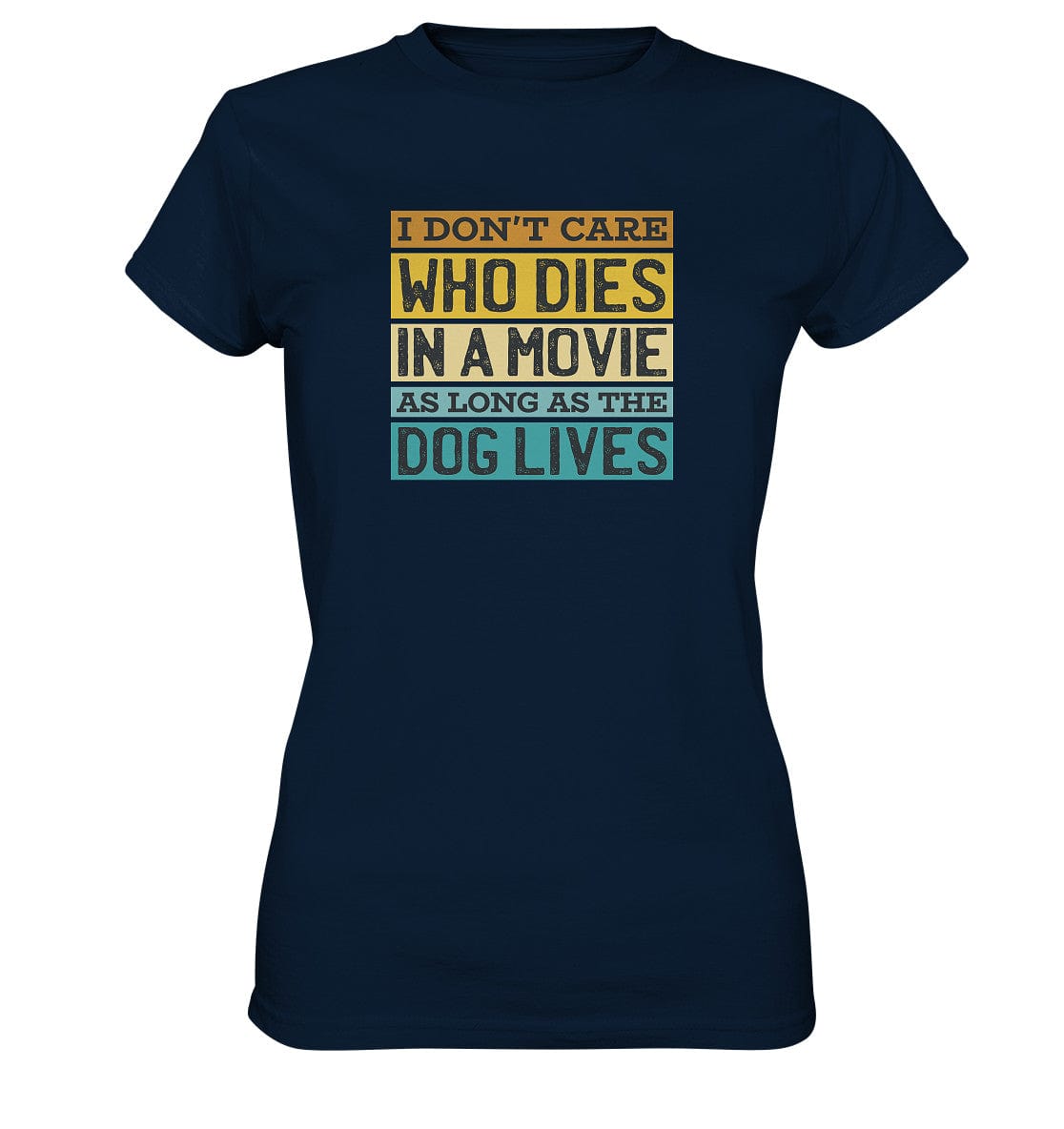 Kino meets Hund - I don't care who dies in a movie... - Ladies Premium Shirt Navy / XS