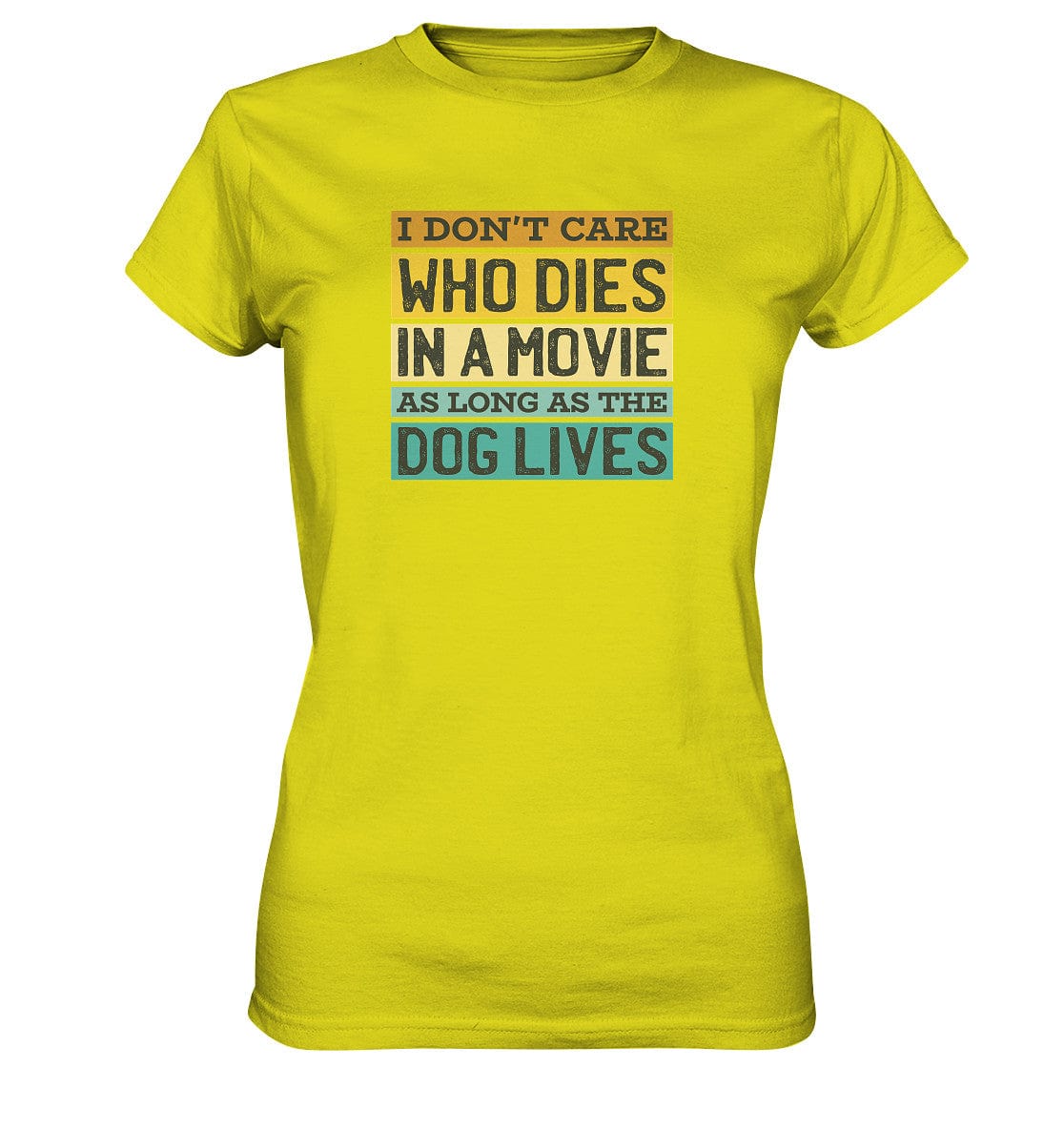 Kino meets Hund - I don't care who dies in a movie... - Ladies Premium Shirt Pixel Lime / XS