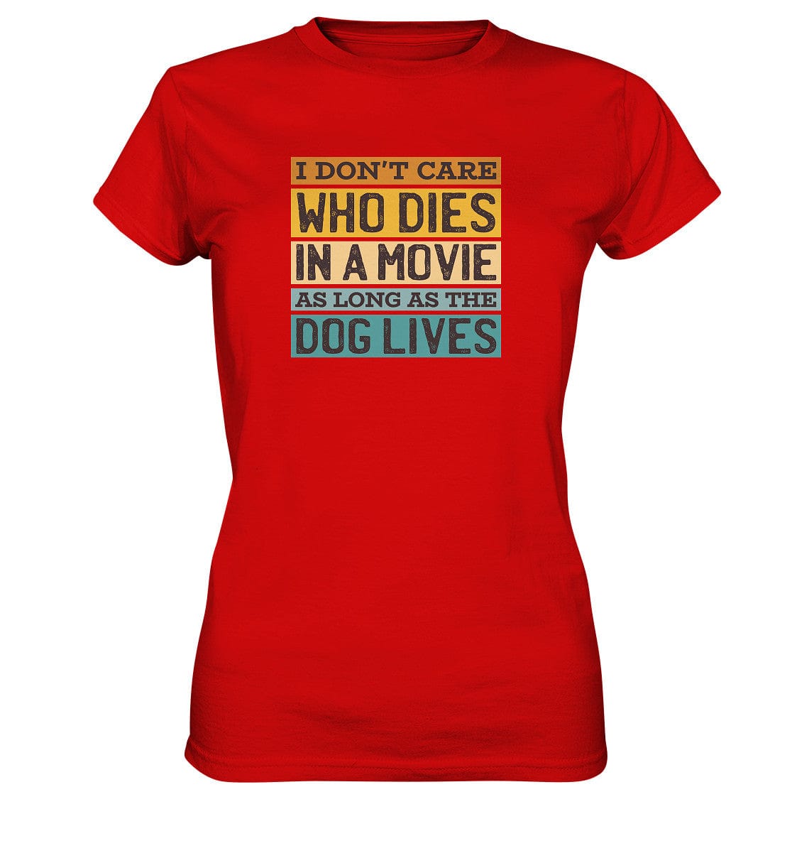 Kino meets Hund - I don't care who dies in a movie... - Ladies Premium Shirt Red / XS