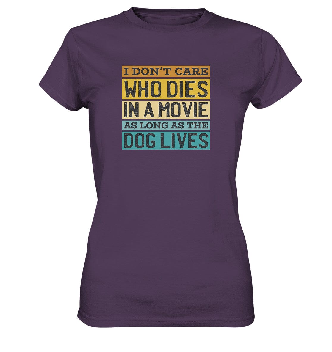 Kino meets Hund - I don't care who dies in a movie... - Ladies Premium Shirt Urban Purple / XS