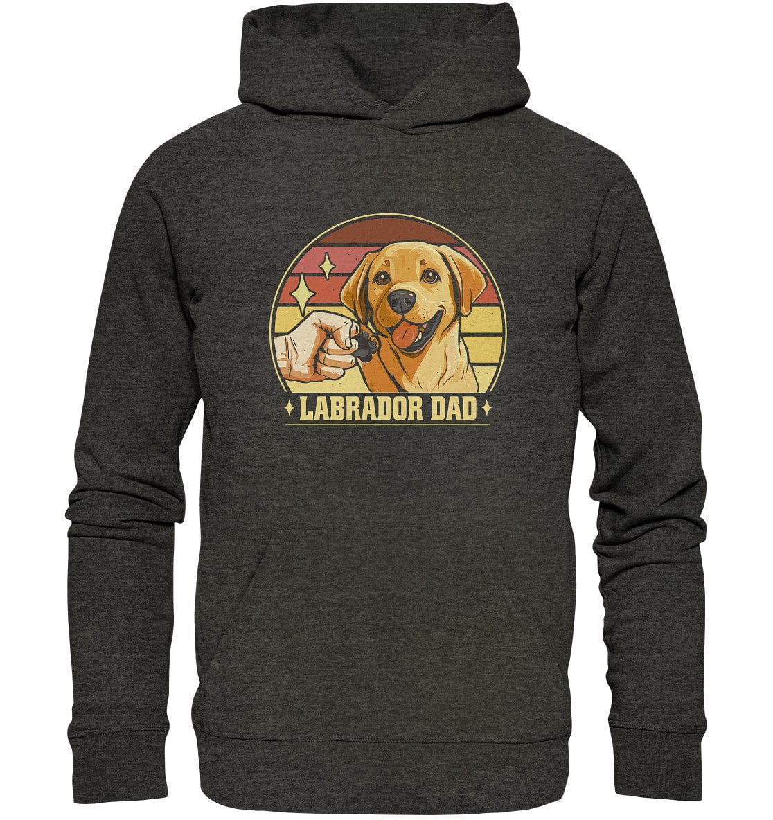 Labrador Dad - Organic Hoodie Dark Heather Grey / XS
