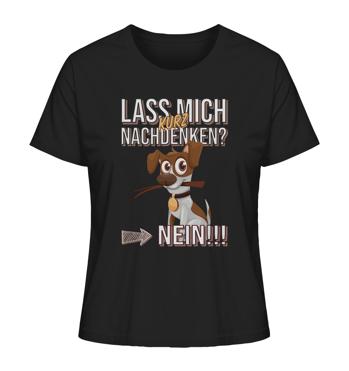 Lass mich kurz nachdenken - Jack Russel - Ladies Organic Shirt Black / XS