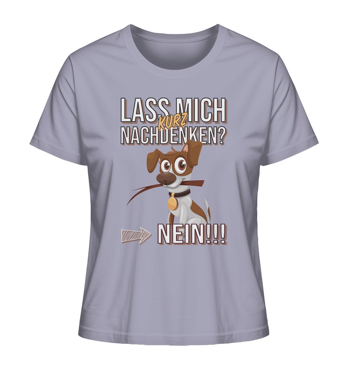 Lass mich kurz nachdenken - Jack Russel - Ladies Organic Shirt Lavender / XS