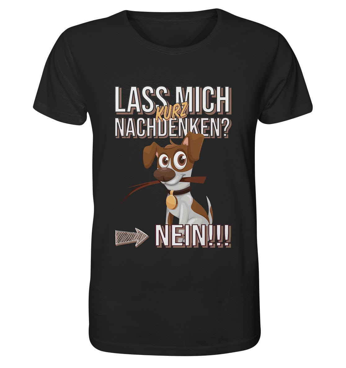 Lass mich kurz nachdenken - Jack Russel - Organic Shirt Black / XS