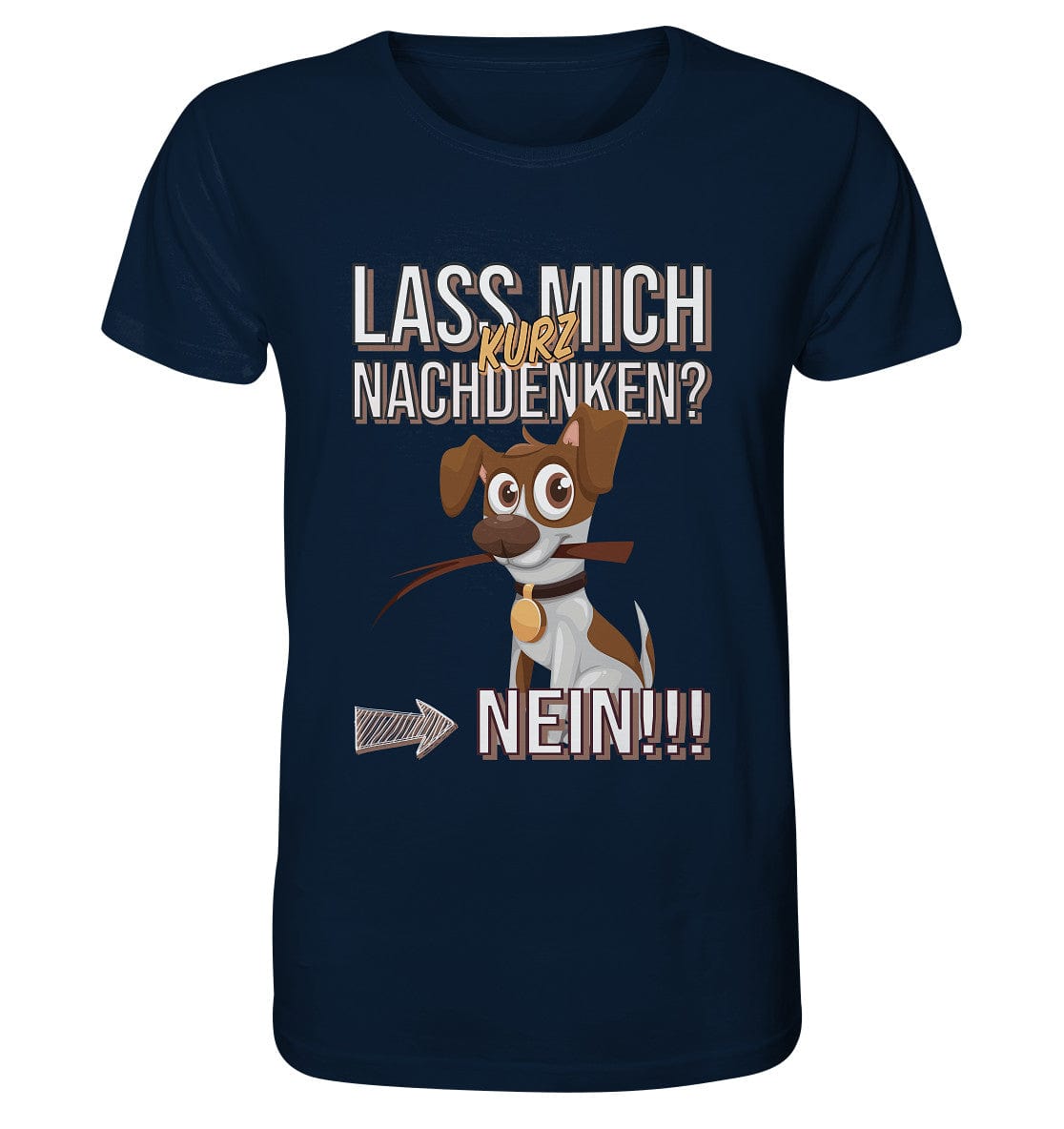 Lass mich kurz nachdenken - Jack Russel - Organic Shirt French Navy / XS
