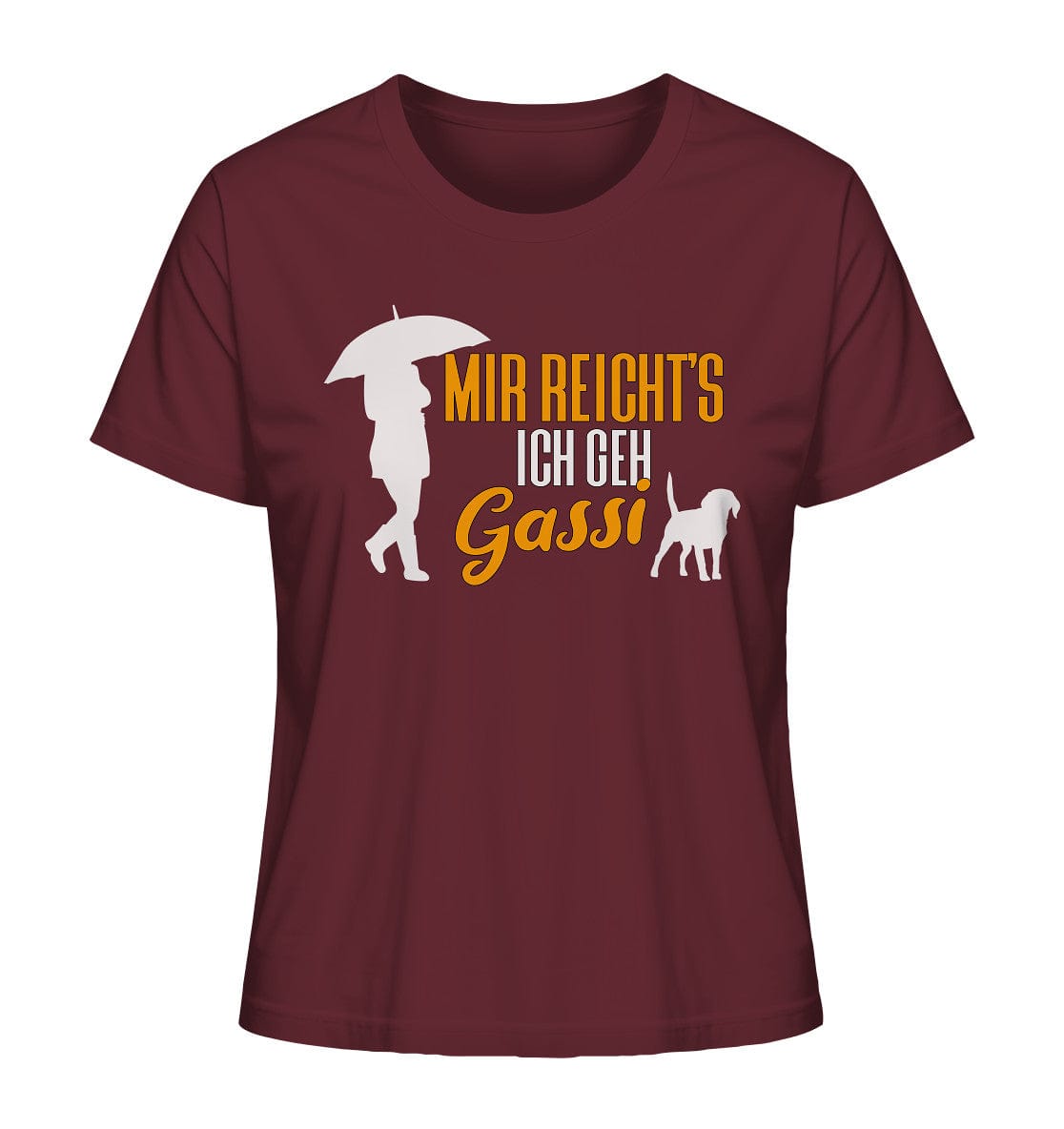 Mir reicht's ich geh Gassi - Hundespruch - Ladies Organic Shirt Burgundy / XS