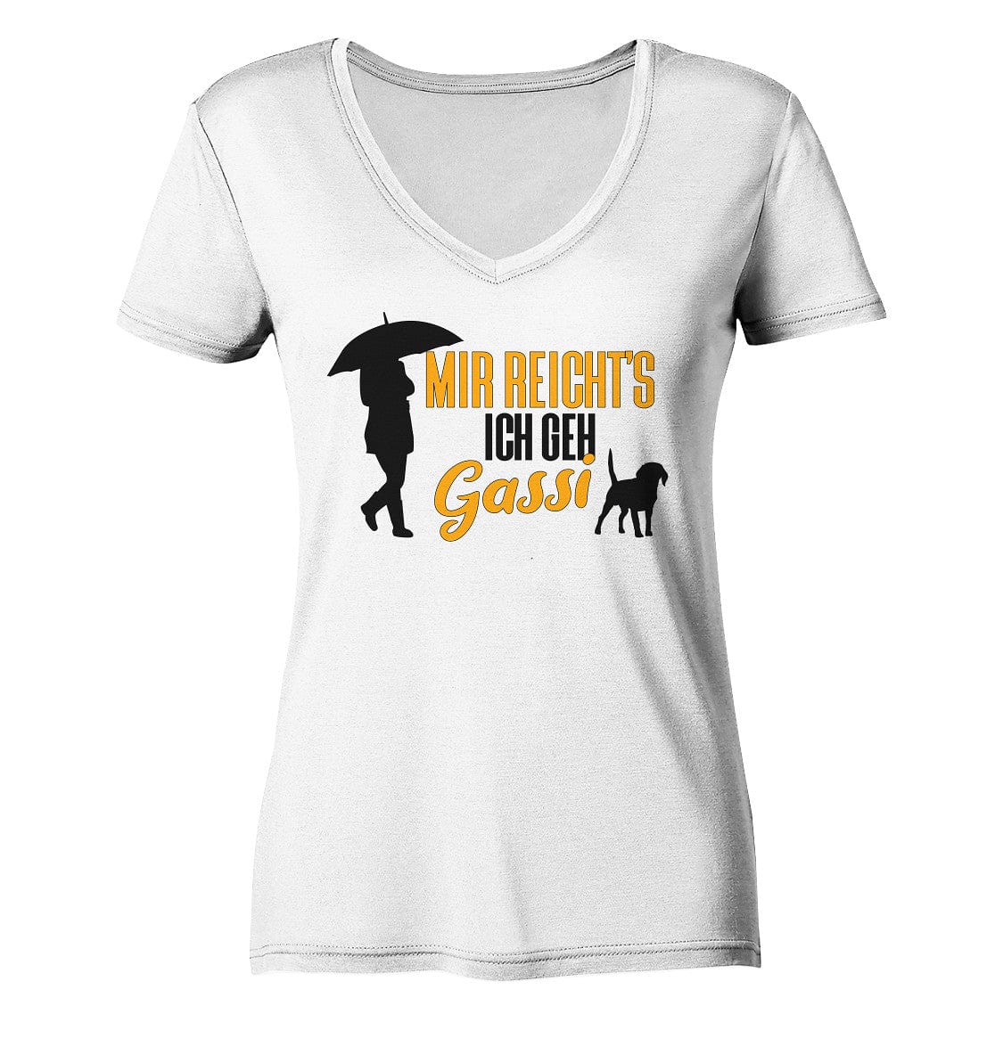 Mir reicht's ich geh Gassi - Hundespruch - Ladies V-Neck Shirt White / XS