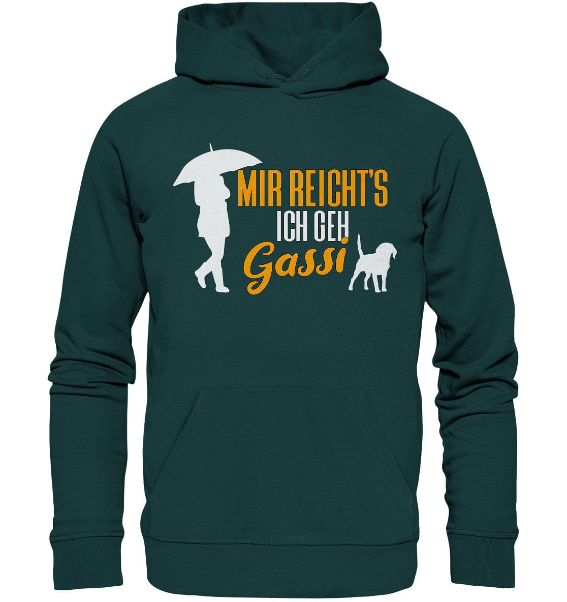 Mir reicht's ich geh Gassi - Hundespruch - Organic Hoodie Glazed Green / XS