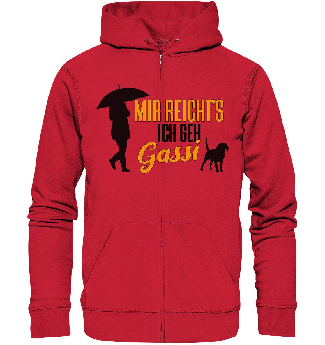 Mir reicht's ich geh Gassi - Hundespruch - Organic Zipper Red / S