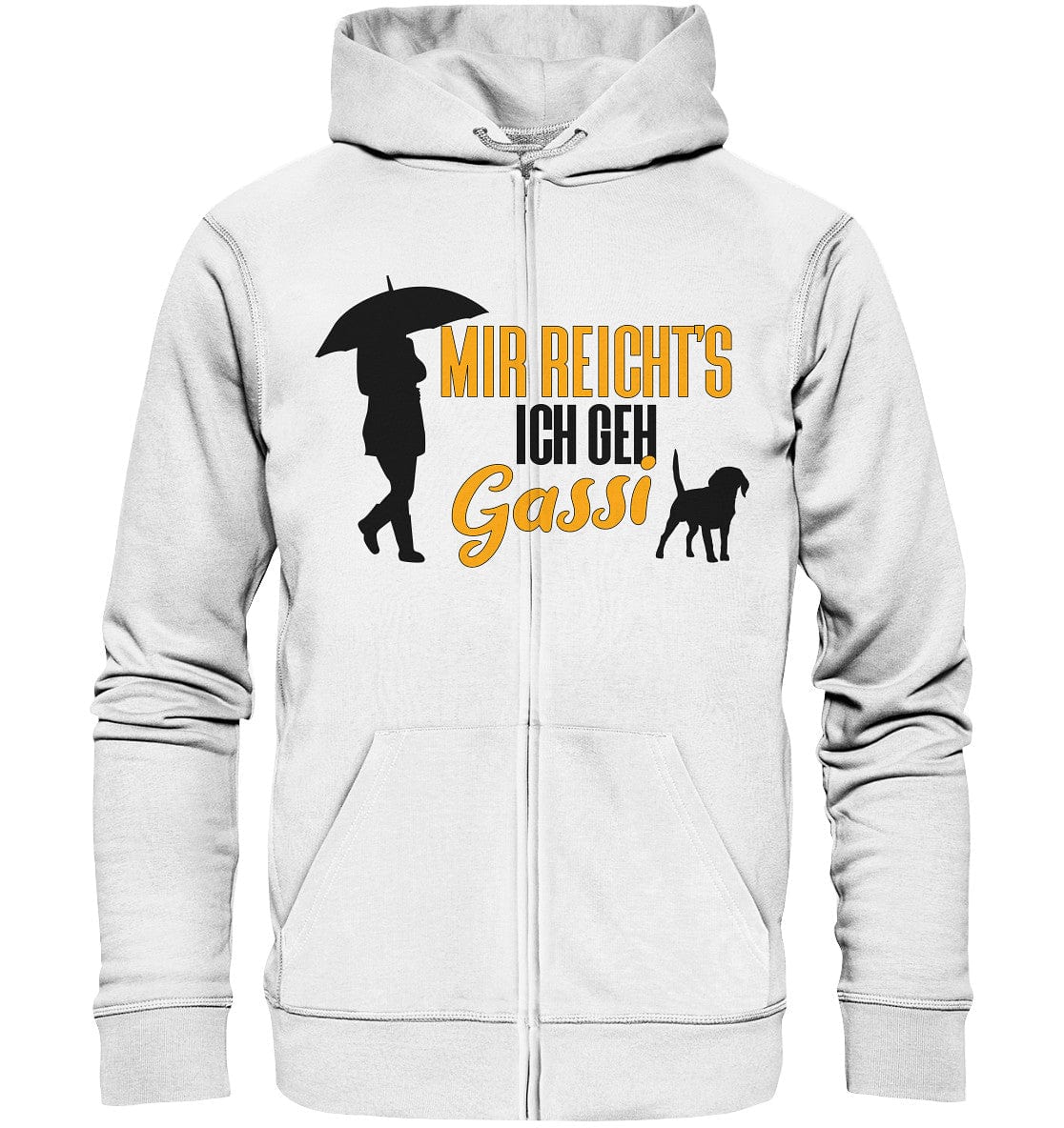 Mir reicht's ich geh Gassi - Hundespruch - Organic Zipper White / S