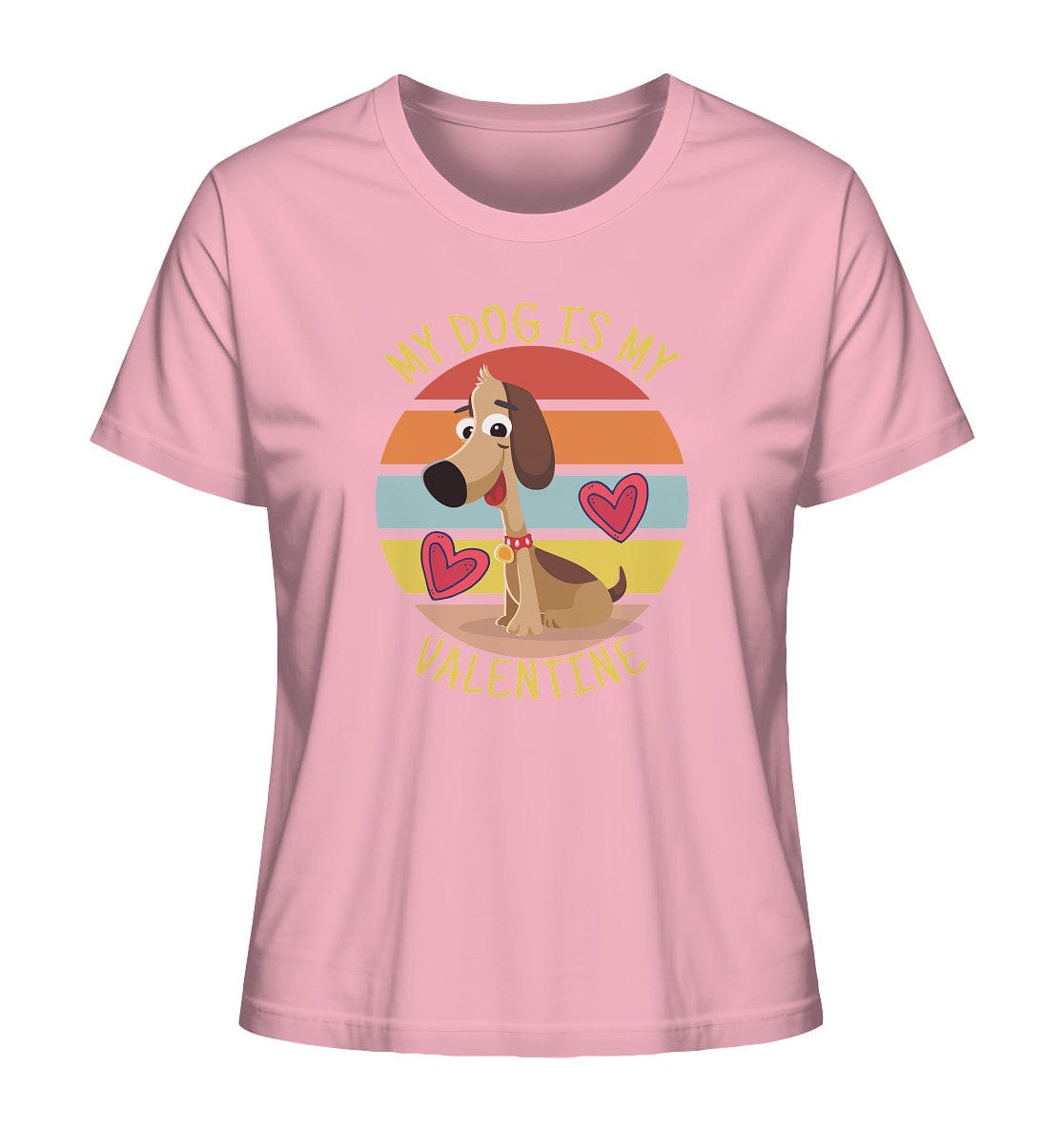 My dog is my valentine - Hundespruch - Ladies Organic Shirt Cotton Pink / XS