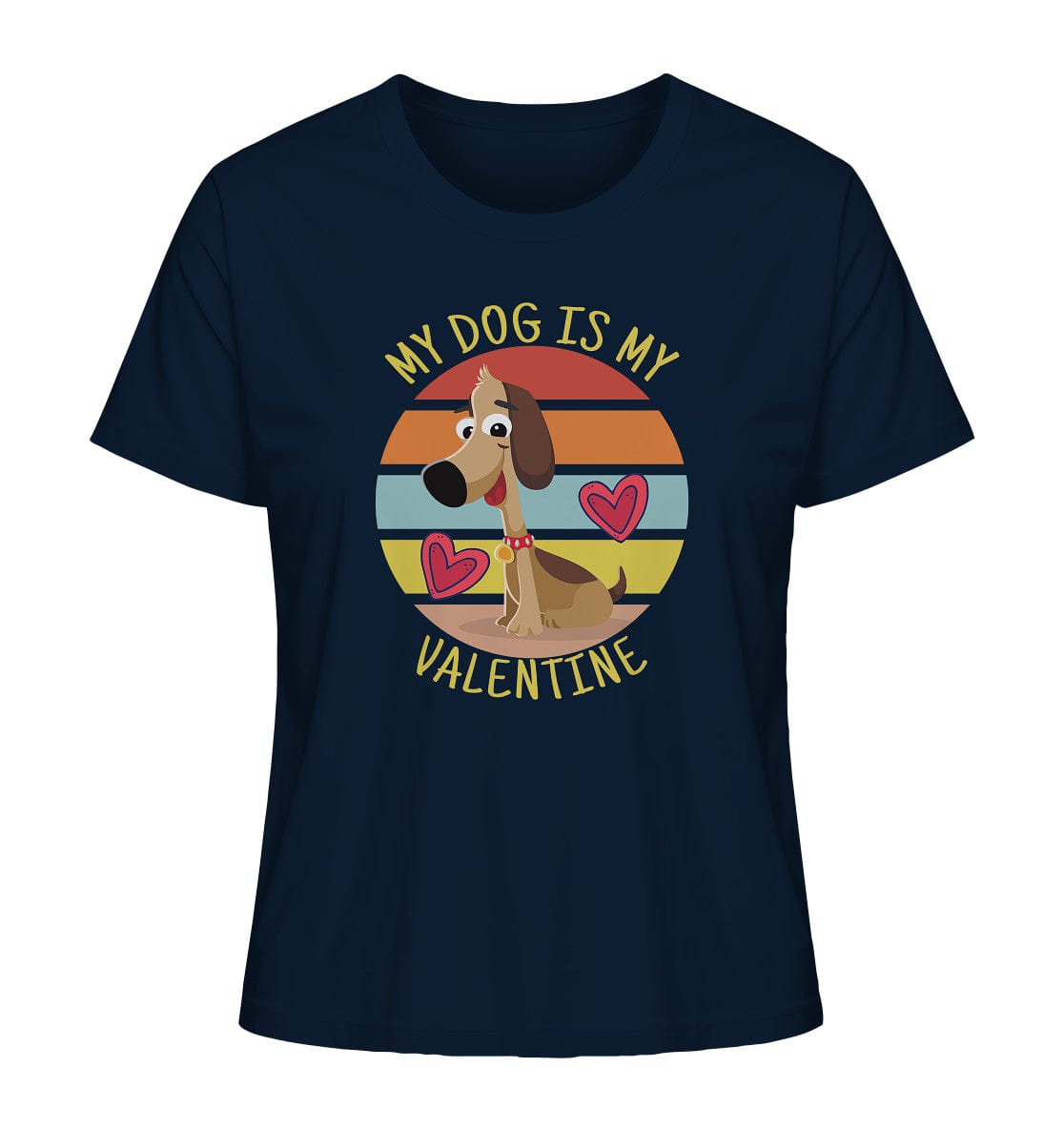 My dog is my valentine - Hundespruch - Ladies Organic Shirt French Navy / XS