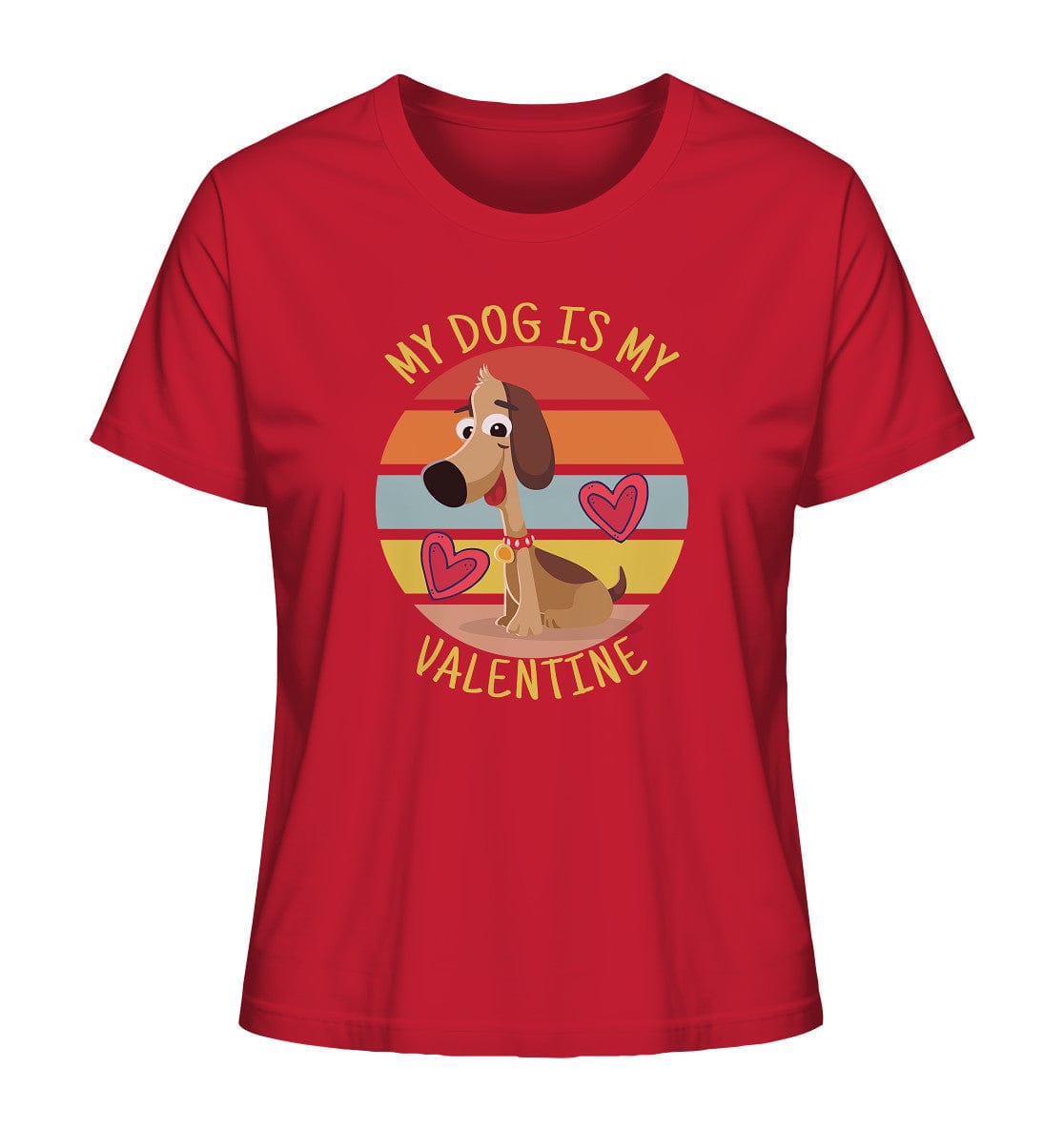 My dog is my valentine - Hundespruch - Ladies Organic Shirt Red / XS