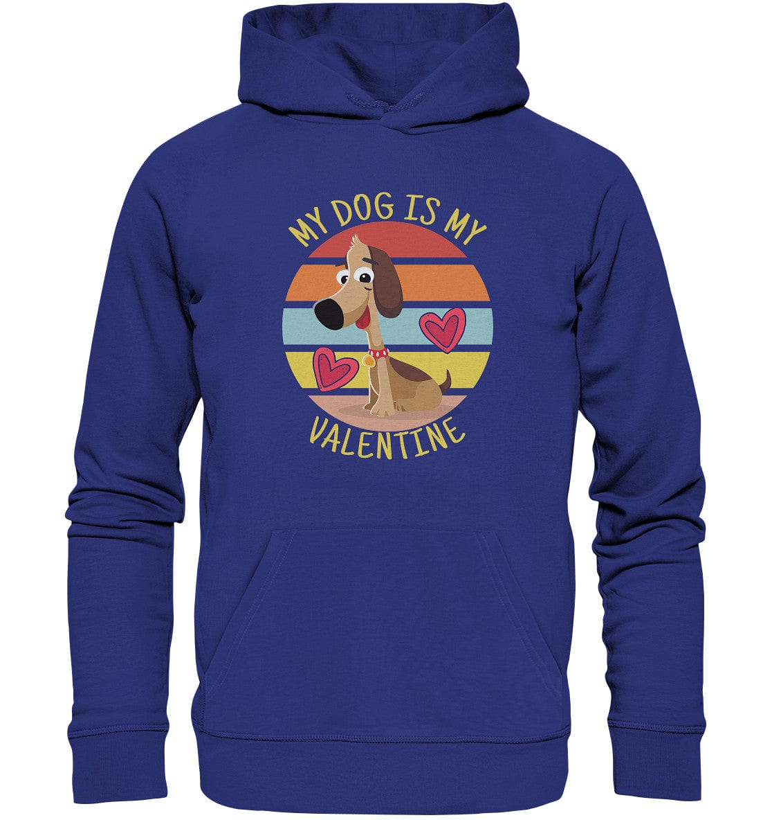 My dog is my valentine - Hundespruch - Organic Hoodie Worker Blue / XS