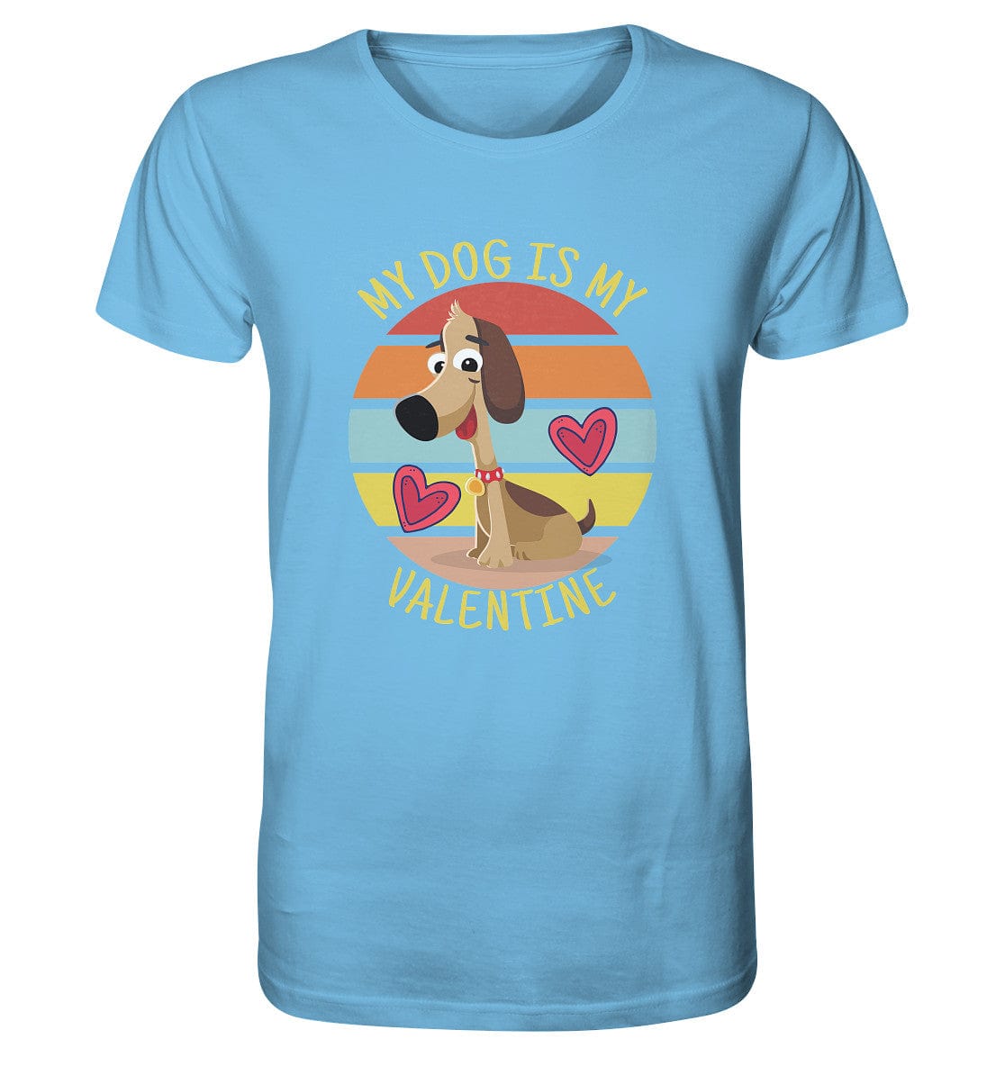My dog is my valentine - Hundespruch - Organic Shirt Aqua Blue / XS