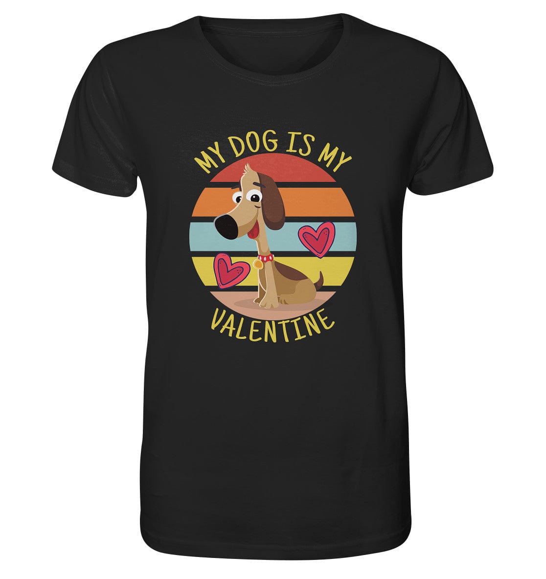 My dog is my valentine - Hundespruch - Organic Shirt Black / XS
