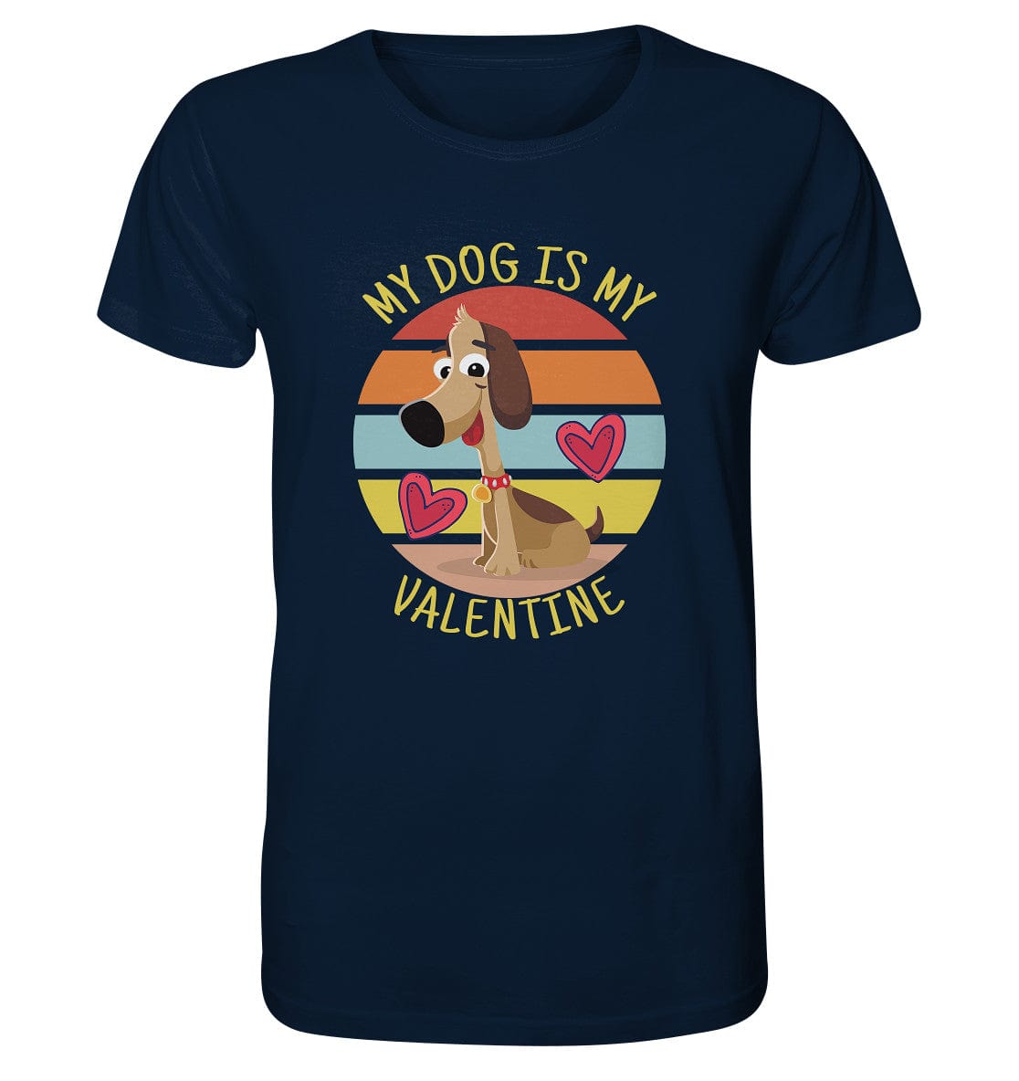 My dog is my valentine - Hundespruch - Organic Shirt French Navy / XS