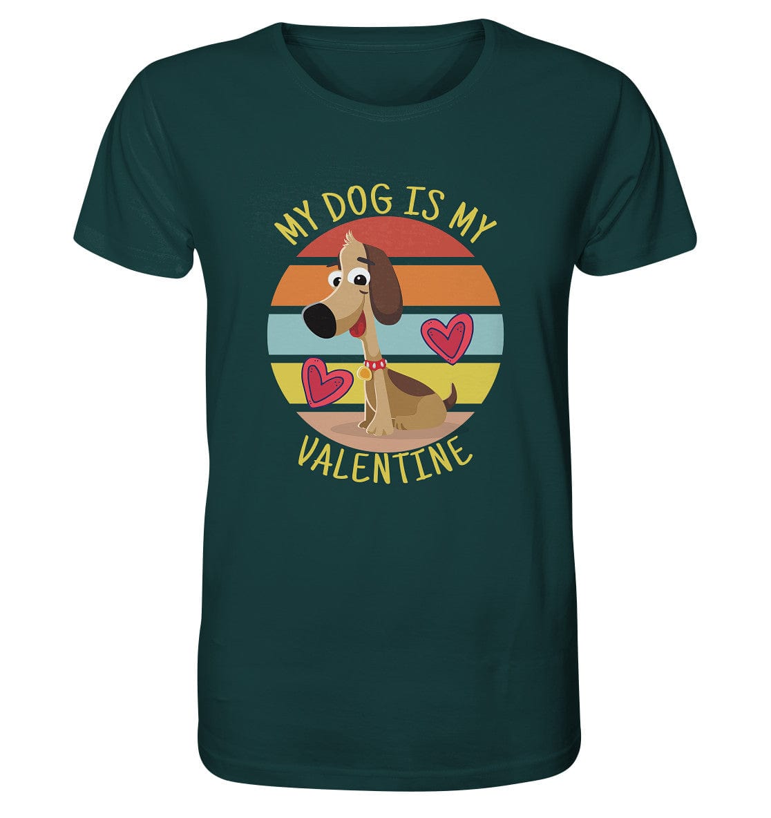 My dog is my valentine - Hundespruch - Organic Shirt Glazed Green / XS