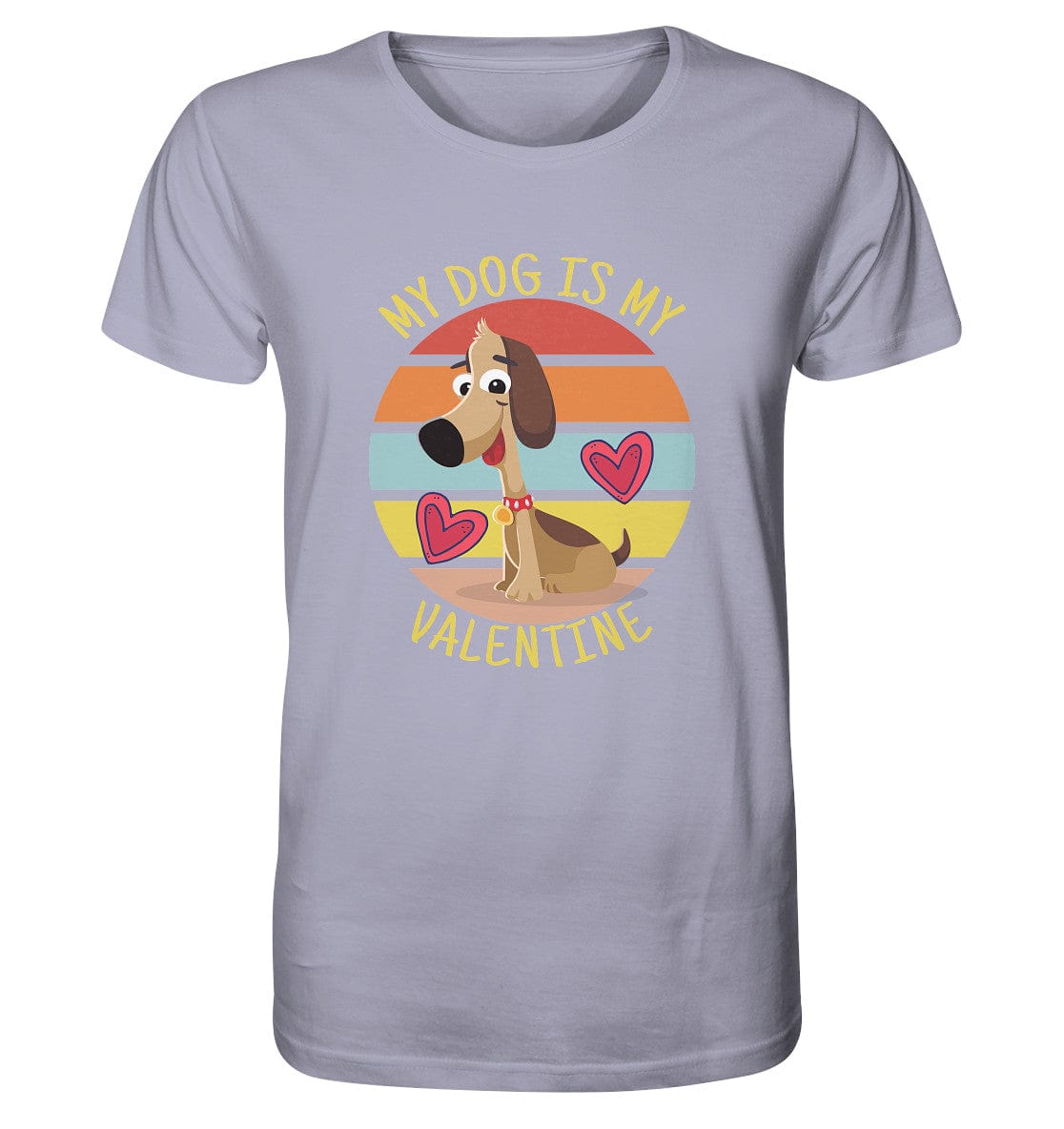 My dog is my valentine - Hundespruch - Organic Shirt Lavender / XS
