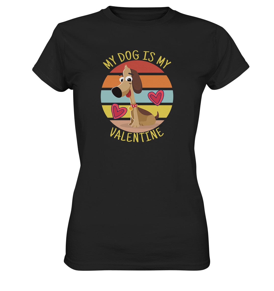 My dog is my valentine - Hundesprüche - Ladies Premium Shirt Black / XS