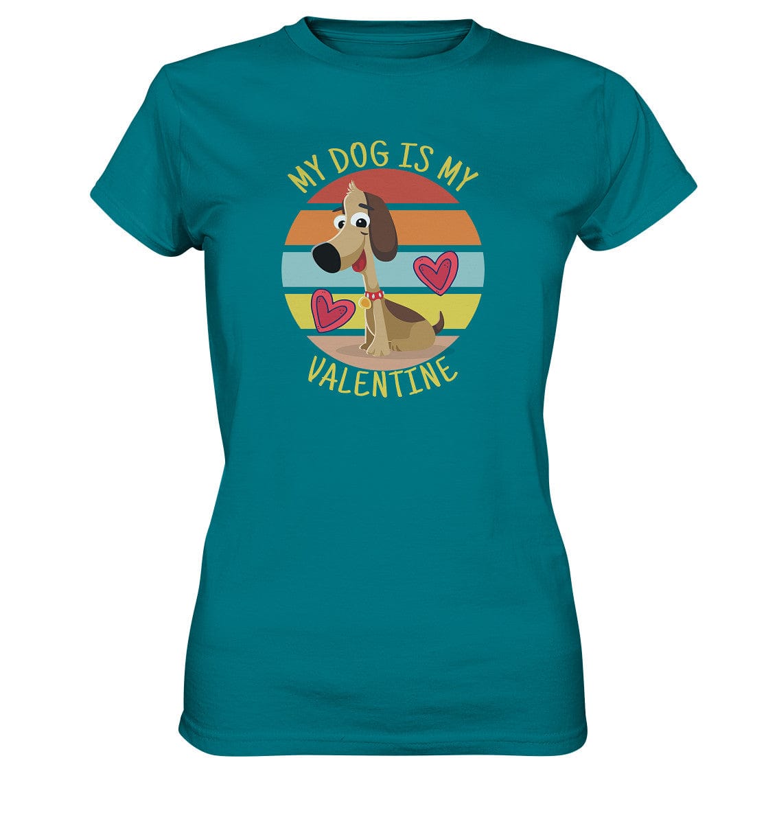 My dog is my valentine - Hundesprüche - Ladies Premium Shirt Diva Blue / XS