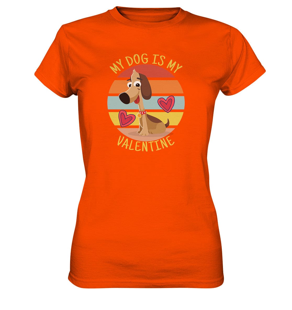 My dog is my valentine - Hundesprüche - Ladies Premium Shirt Orange / XS
