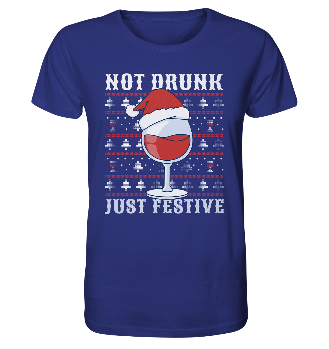Not drunk, just festive - Weihnachtsmotiv - Organic Shirt Worker Blue / XS