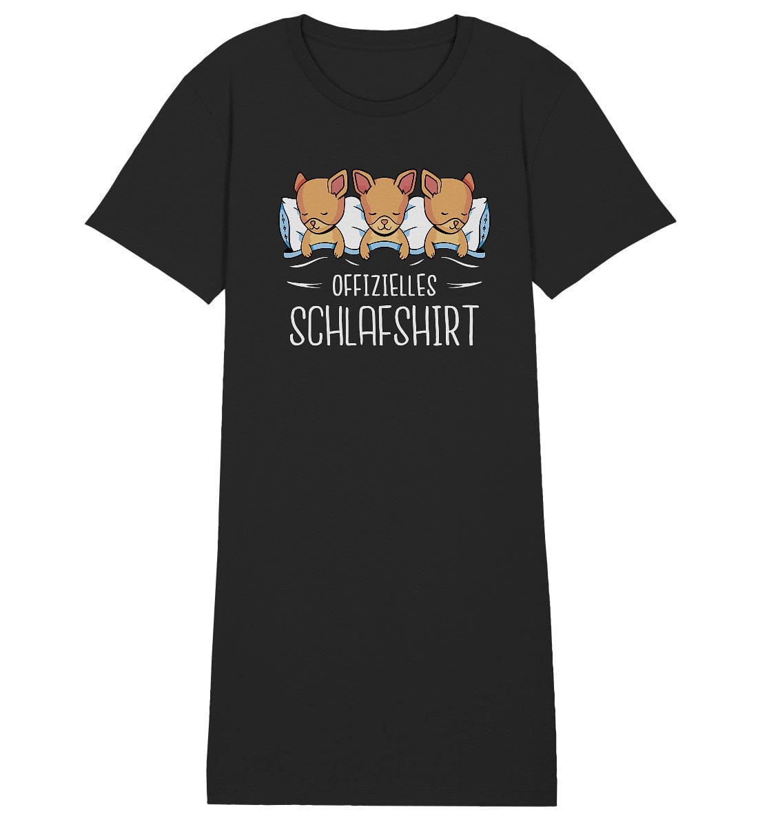 Offizielle Schlafshirt - Chihuahuas - Ladies Organic Sleepshirt Black / S