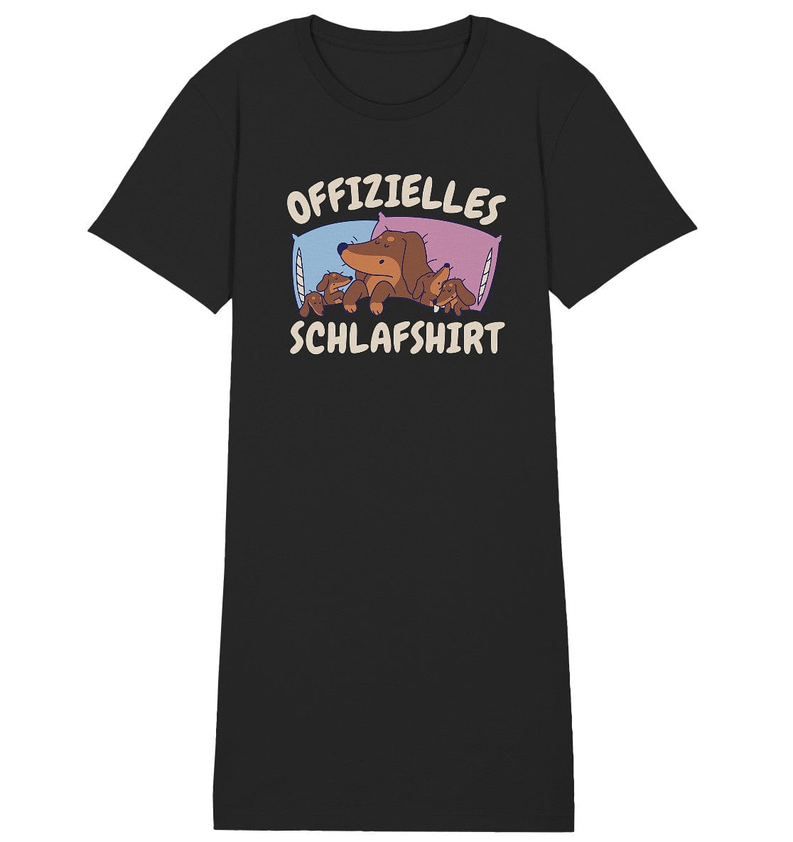Offizielle Schlafshirt - Hundefamilie - Ladies Organic Sleepshirt Black / S