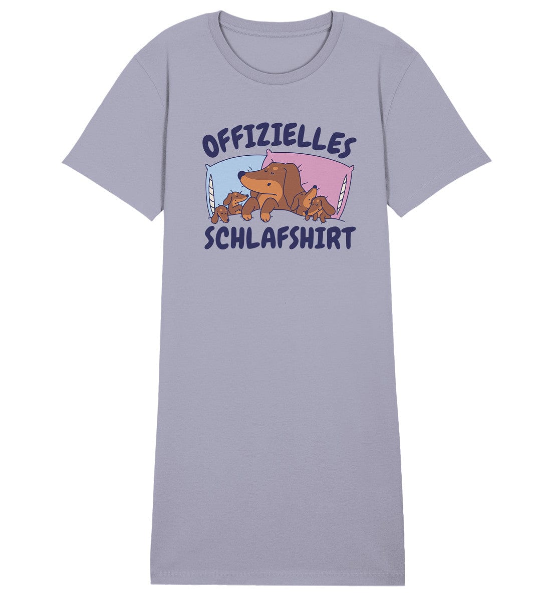 Offizielle Schlafshirt - Hundefamilie - Ladies Organic Sleepshirt Lavender / S