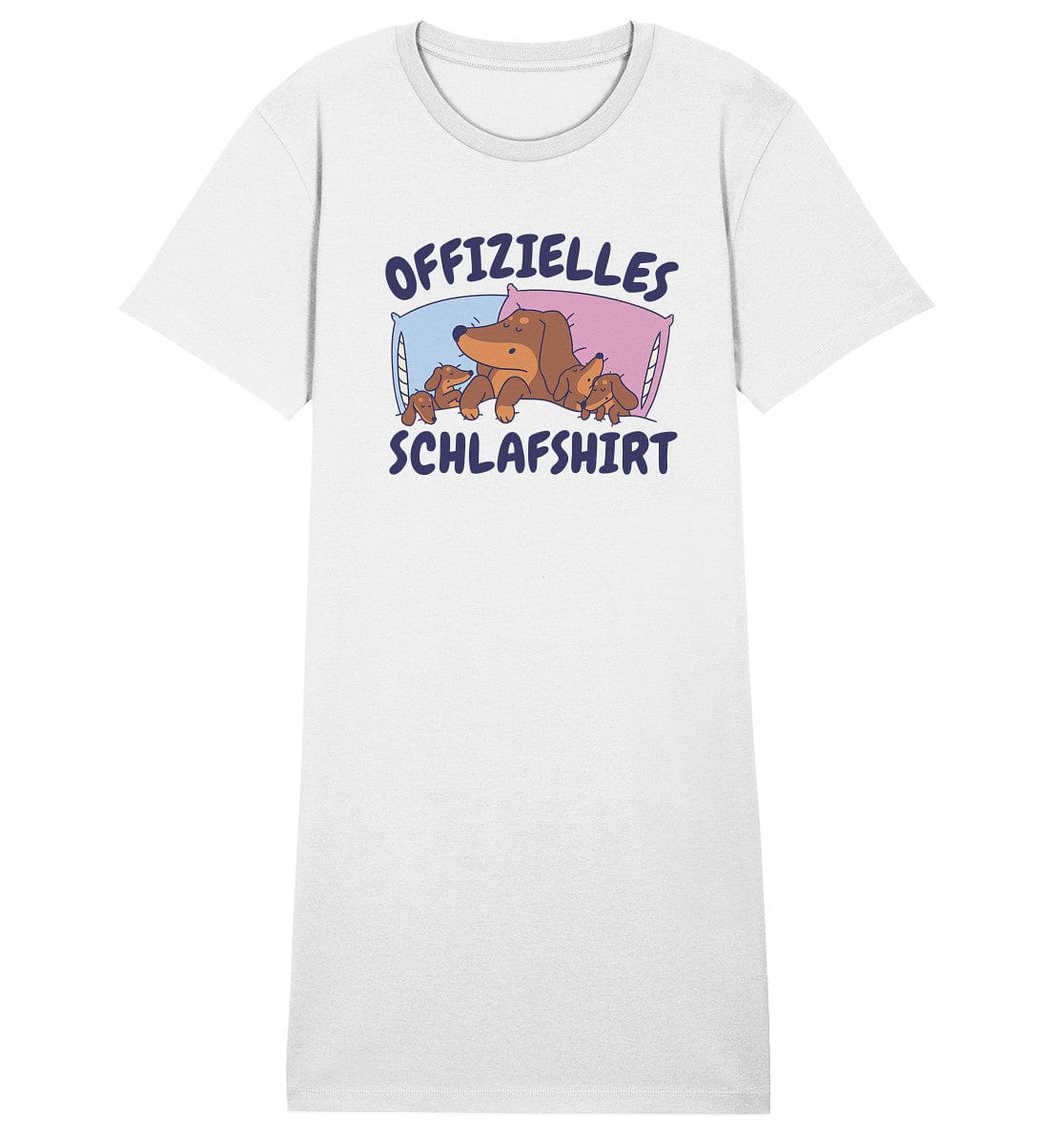Offizielle Schlafshirt - Hundefamilie - Ladies Organic Sleepshirt White / S