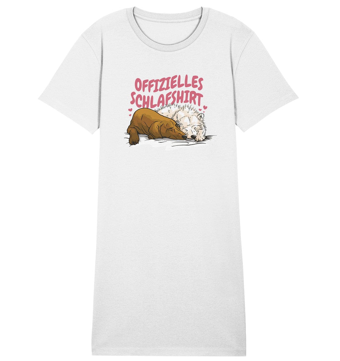 Offizielle Schlafshirt - Schlafende Hunde - Ladies Organic Sleepshirt White / S