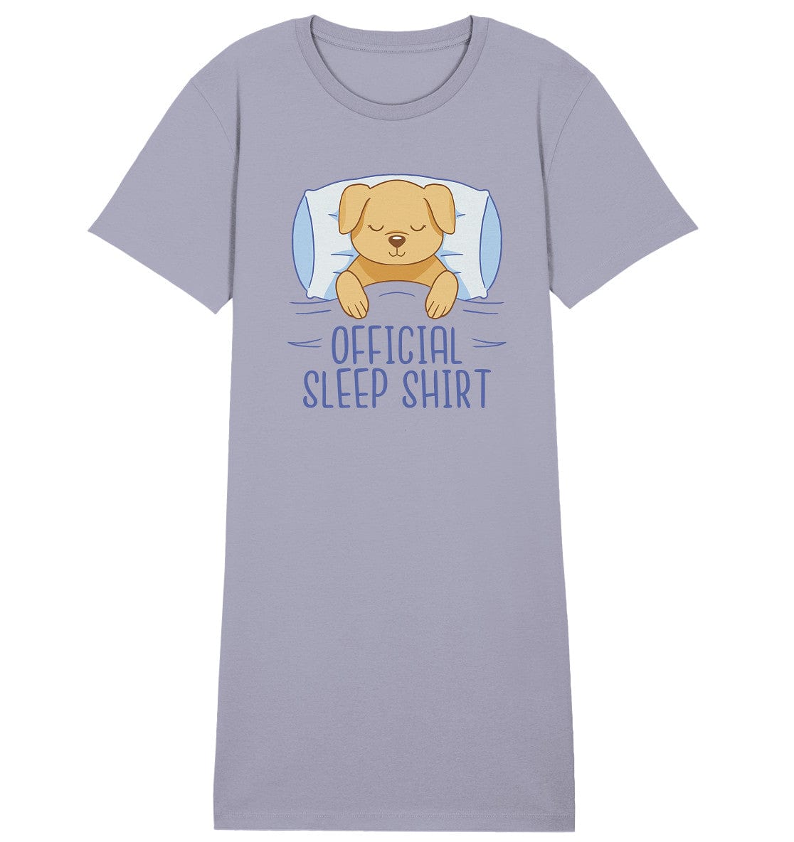 Offizielle Schlafshirt - Süßer Hund - Ladies Organic Sleepshirt Lavender / S