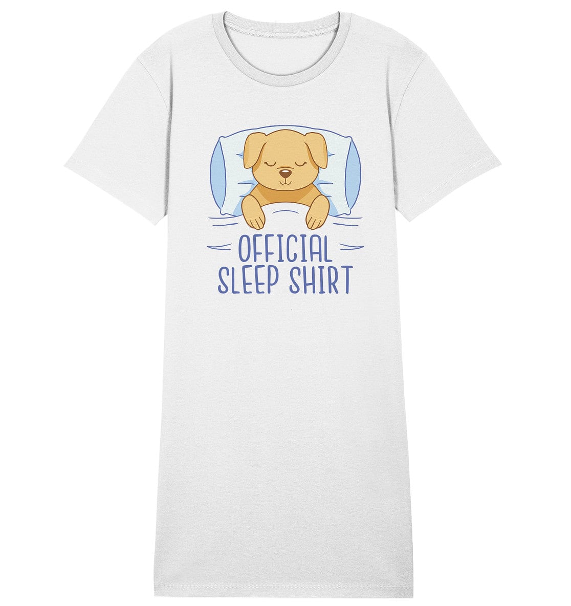 Offizielle Schlafshirt - Süßer Hund - Ladies Organic Sleepshirt White / S