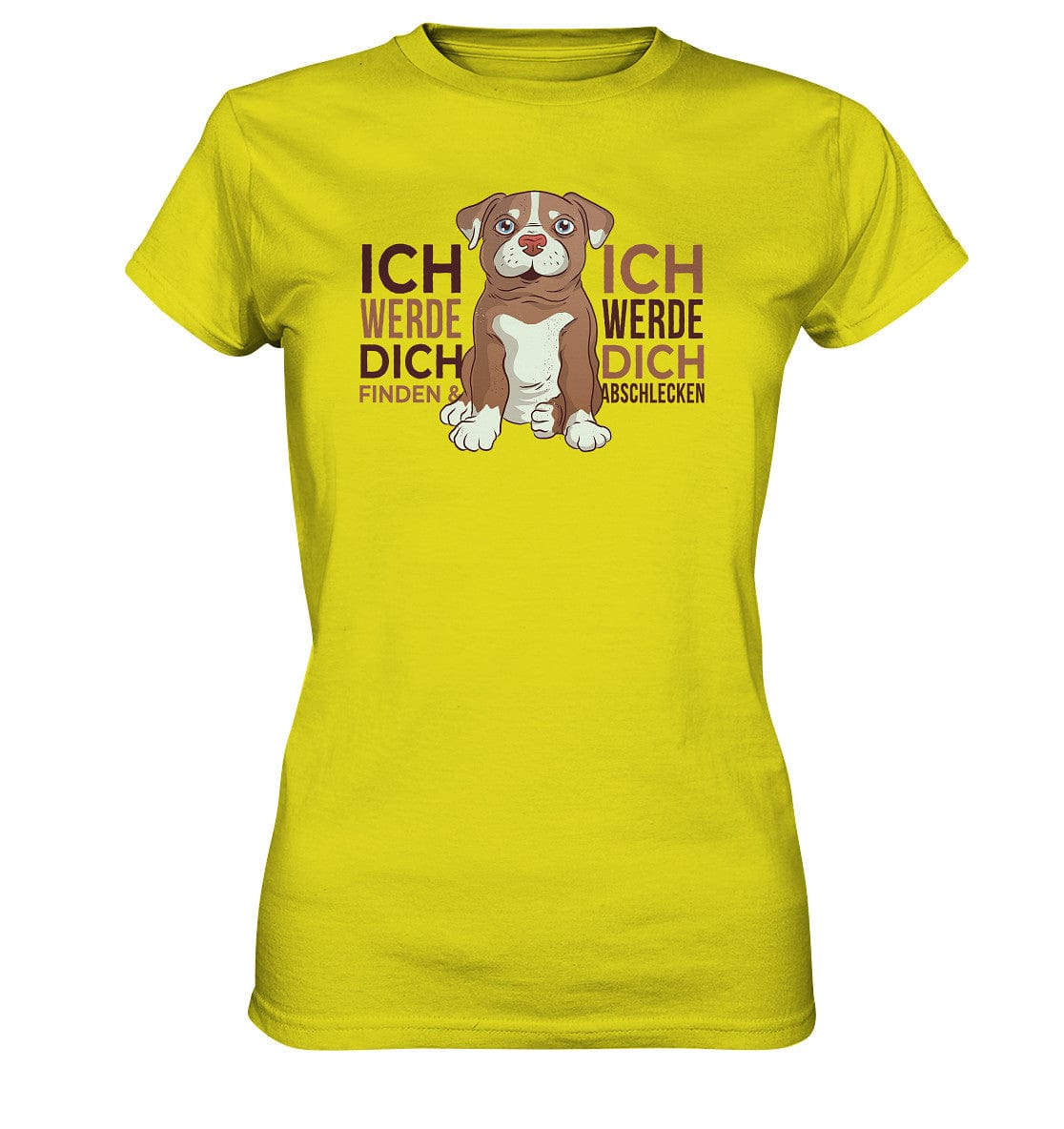 Pitbull - Ich werde dich finden und abschlecken - Ladies Premium Shirt Pixel Lime / XS