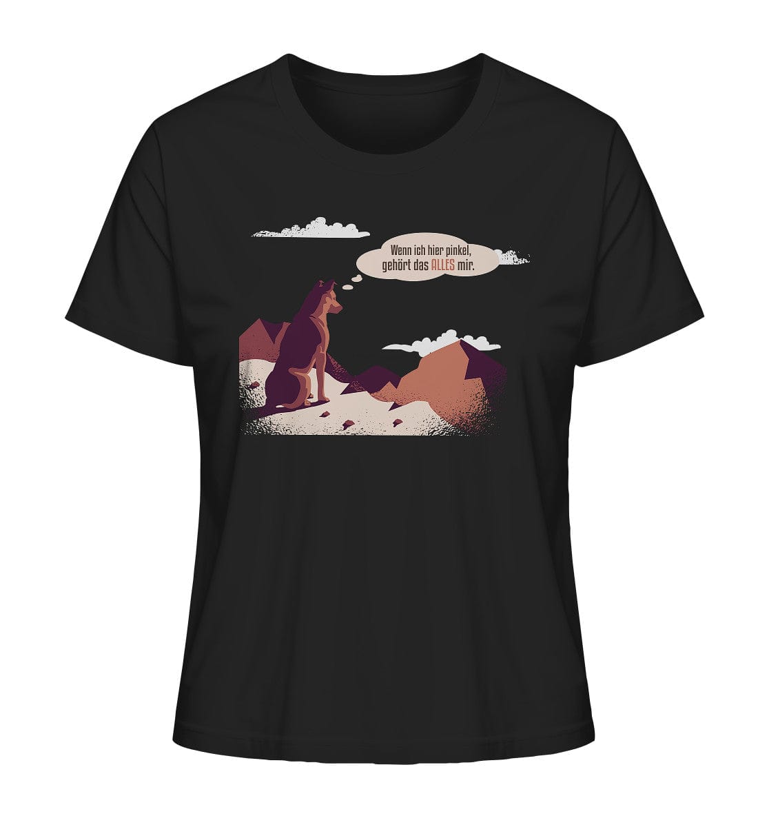 Schäferhund in den Bergen - Ladies Organic Shirt Black / XS