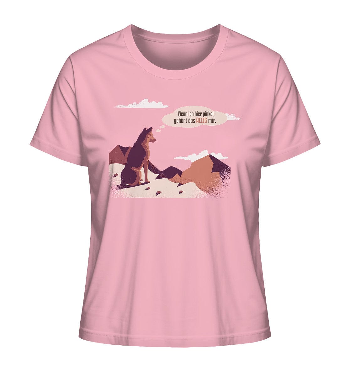 Schäferhund in den Bergen - Ladies Organic Shirt Cotton Pink / XS