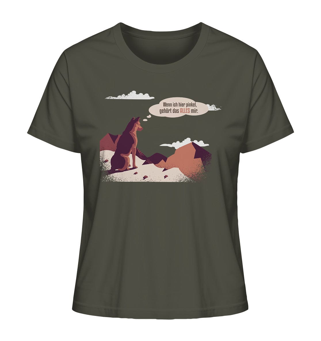 Schäferhund in den Bergen - Ladies Organic Shirt Khaki / XS