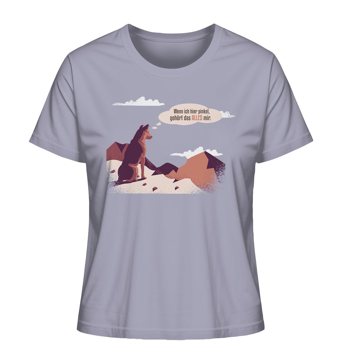 Schäferhund in den Bergen - Ladies Organic Shirt Lavender / XS